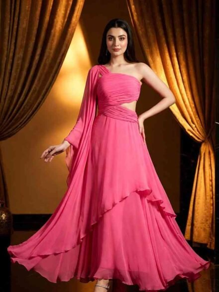 One Shoulder Asymmetric Maxi Dress Elegant Sleeveless Evening Gown for Women 2026