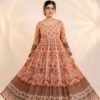 Floral Print Georgette Stitched Anarkali Gown Elegant Long Party Dress for Women