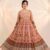 Floral Print Georgette Stitched Anarkali Gown Elegant Long Party Dress for Women