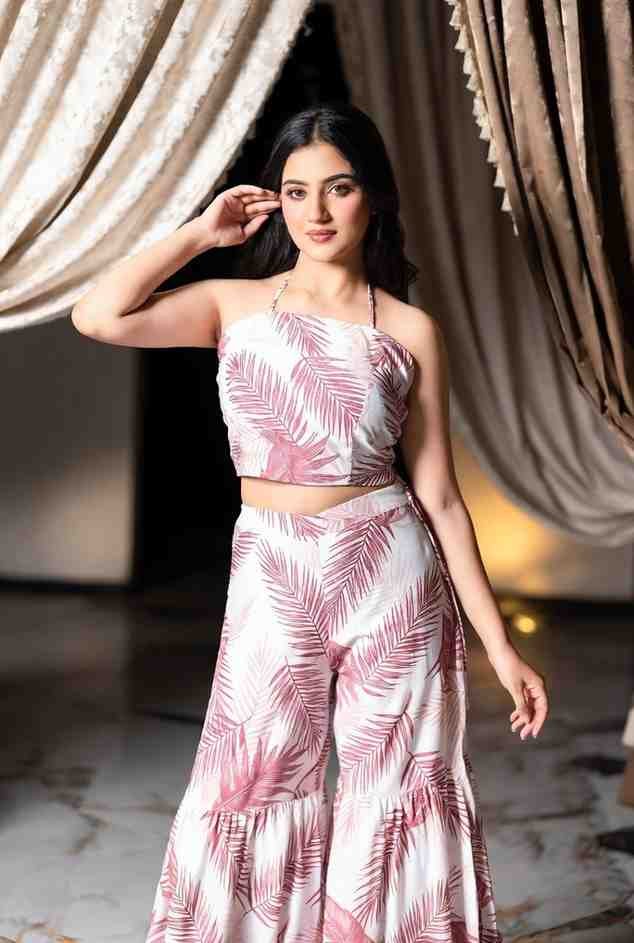 Tropical Palm Leaf Co-Ord Set for Women